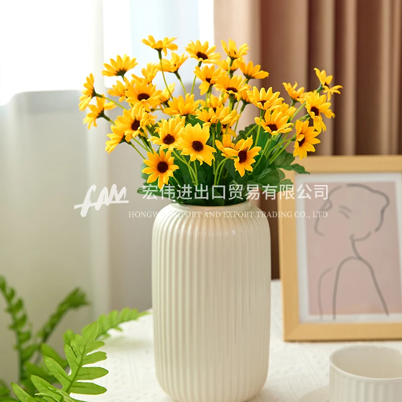 （10枝）7叉20头向日葵手工婚庆布展家居仿真绿植摆件仿真花AAYZG02