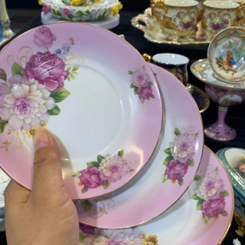 瓷片点心盘3个一组