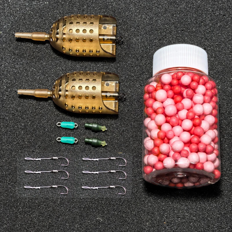 飞德钓组套装飞德钓法超短子线鱼钩泡沫珠配件船型饵笼超短裙钓组