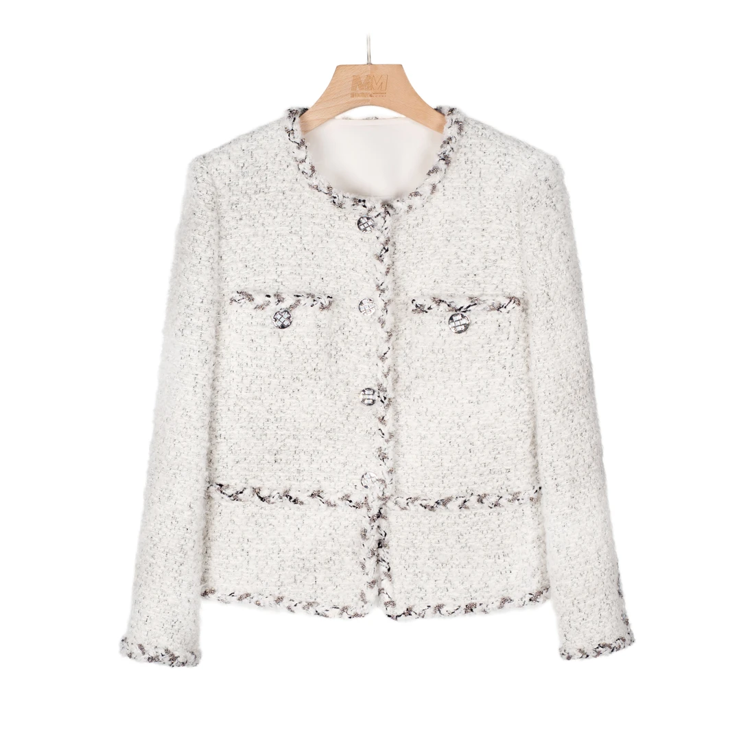 杭州超哥【白沙】2024年新款米灰色小香风外套CO83513