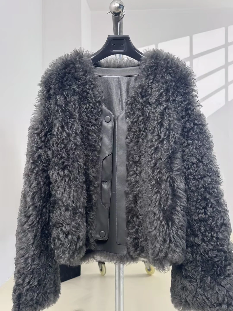 2025新款托卡皮毛一体外套羊毛羔皮草-88106