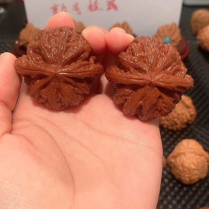 难***蓝文玩核桃吊坠大粗筋