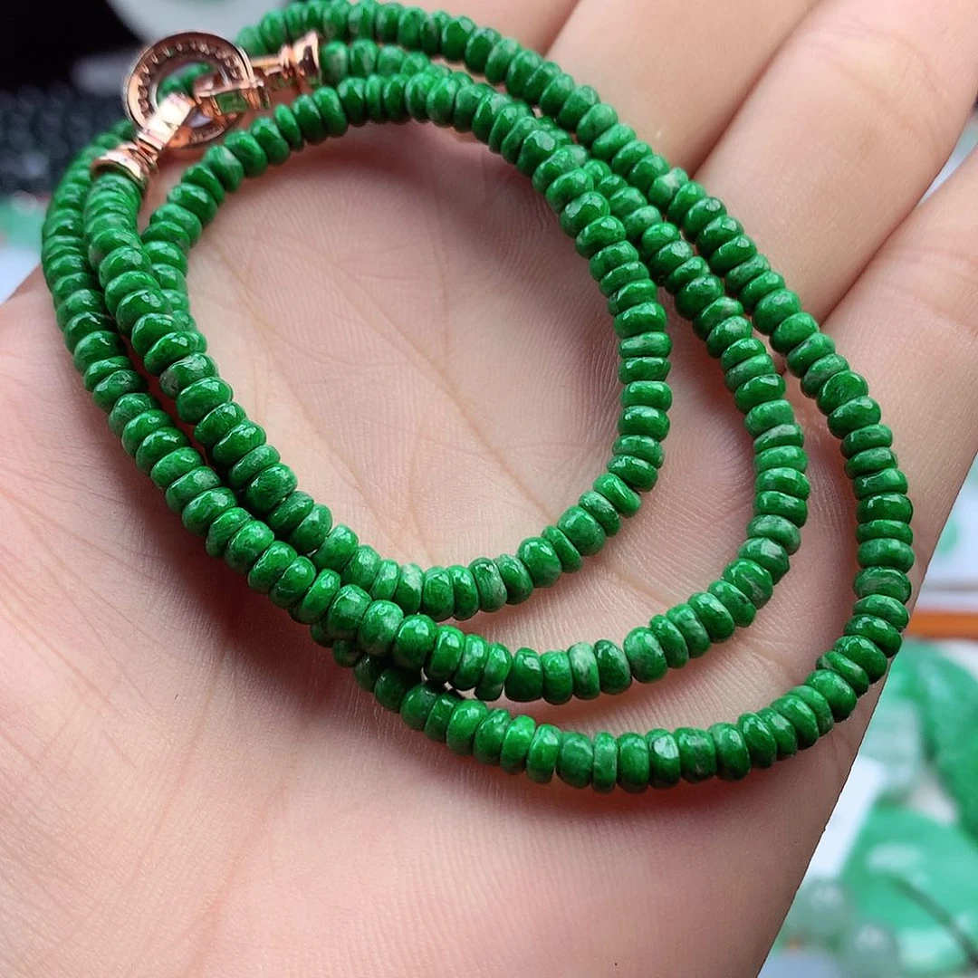 18K金镶嵌手链翡翠项链