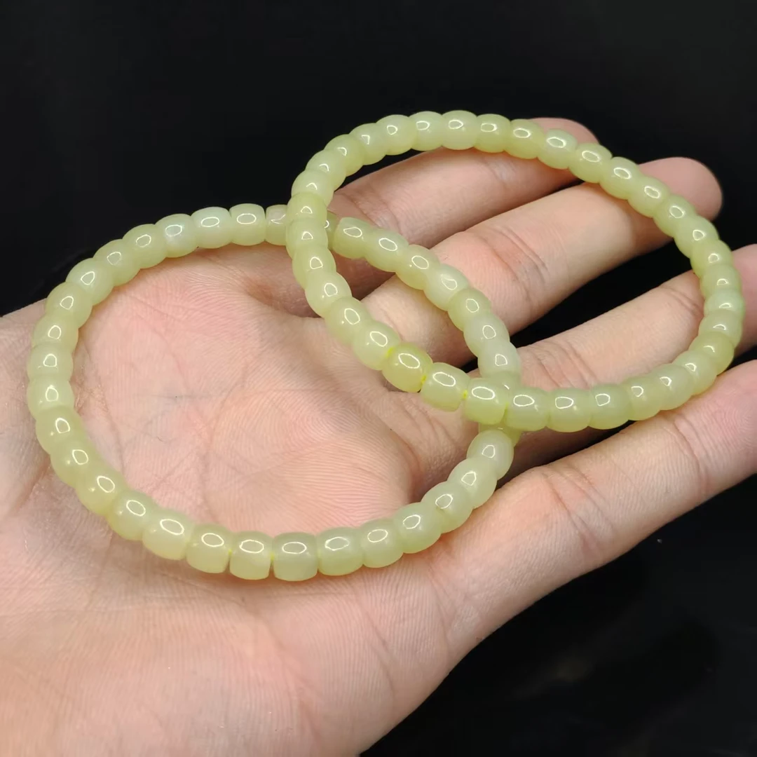 【李想精选】和田玉直切单圈手串J1【多样性发其一】约6mm