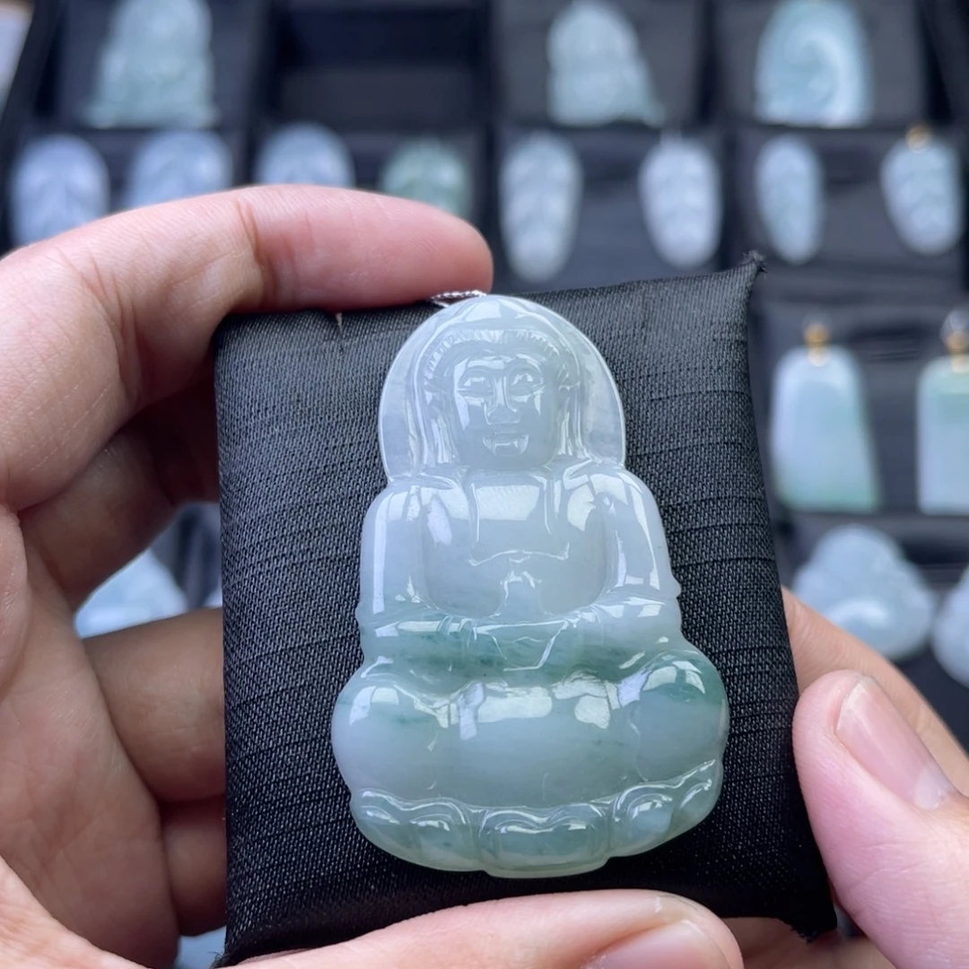翡翠未镶嵌颈饰444