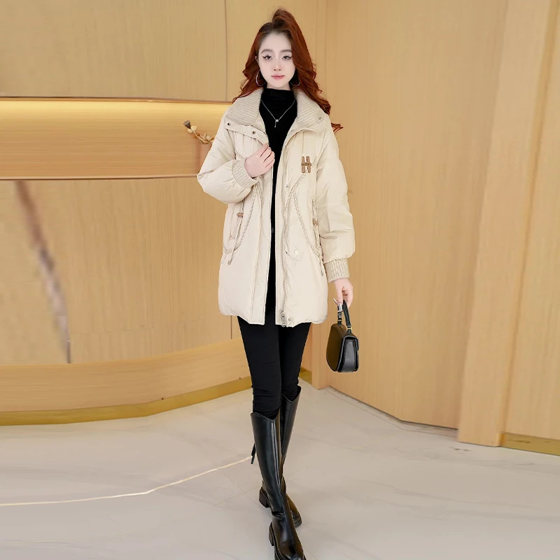 【羽绒服】冬季白鸭绒羽绒服百搭新款时尚气质休闲保暖外套女冬款