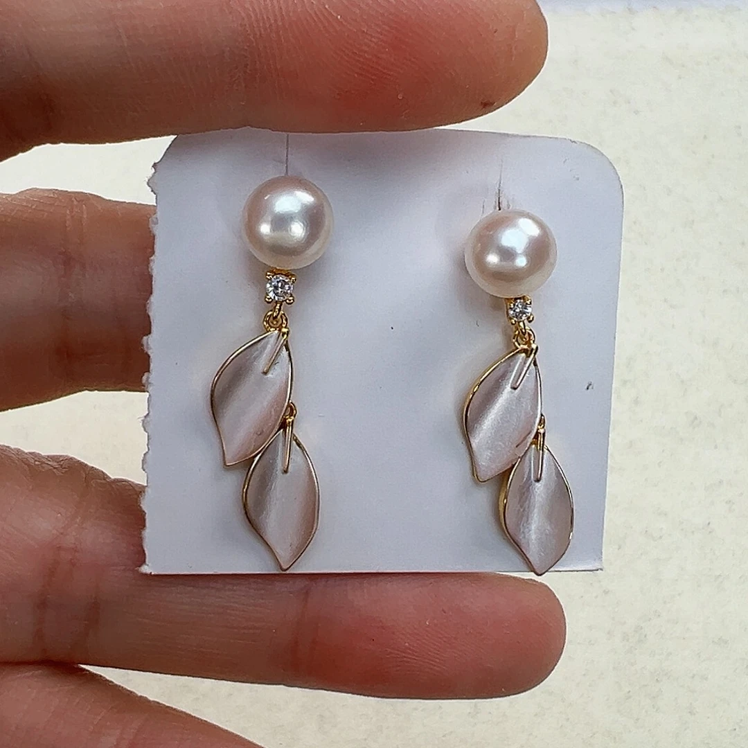 淡水珍珠耳饰未镶嵌