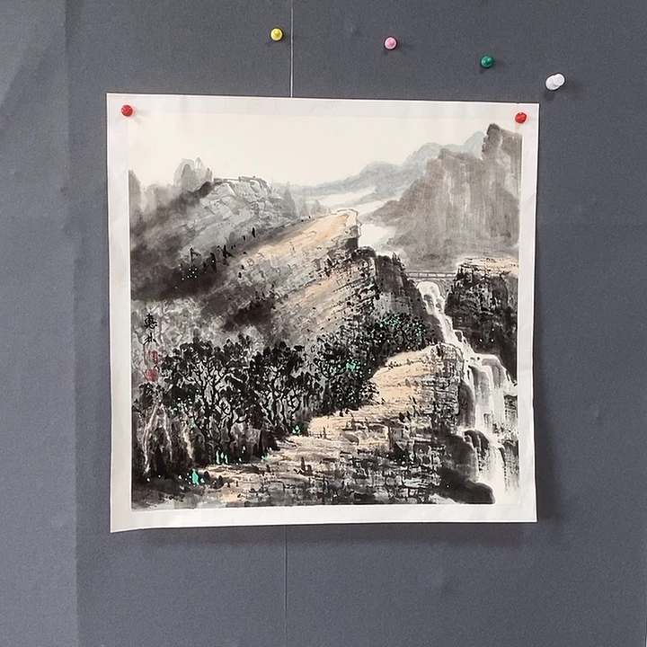 明***国画68:68窦惠林手绘拖心