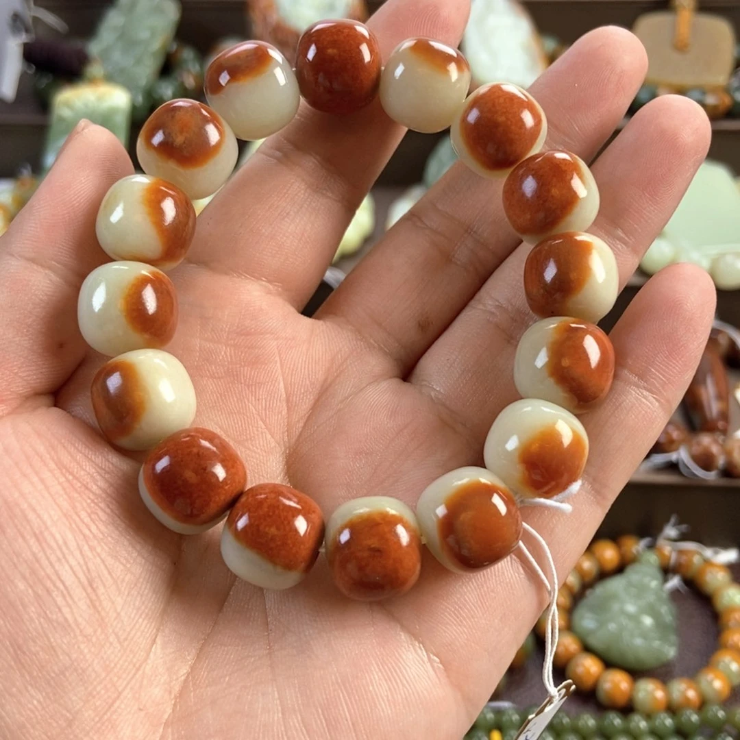 浊***生手串未镶嵌透闪石质玉