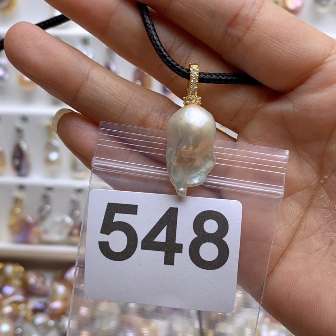 淡水珍珠颈饰银S925镶嵌548