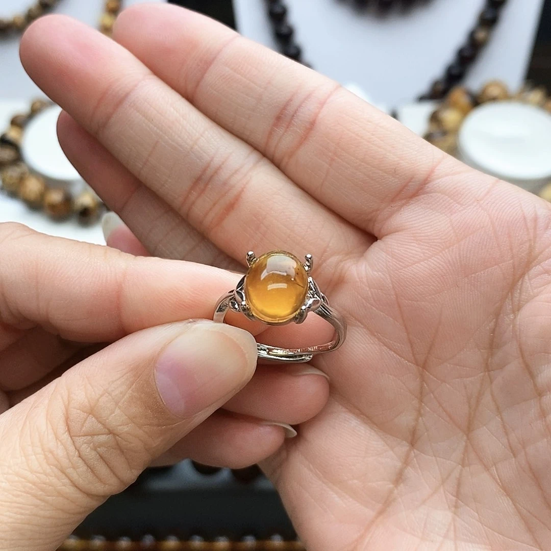 琥珀颈饰未镶嵌琥珀戒指