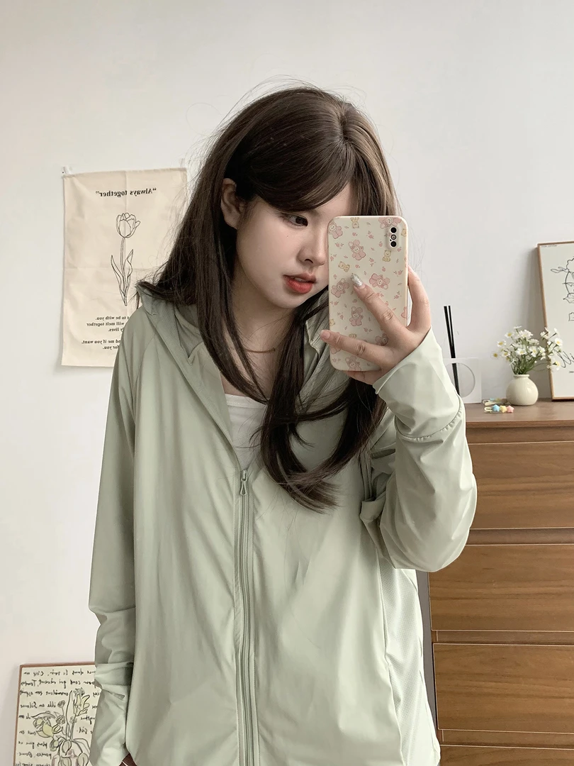 加加树防晒衣低饱和色系女原纱型防紫外线轻薄凉感透气冰丝防晒服