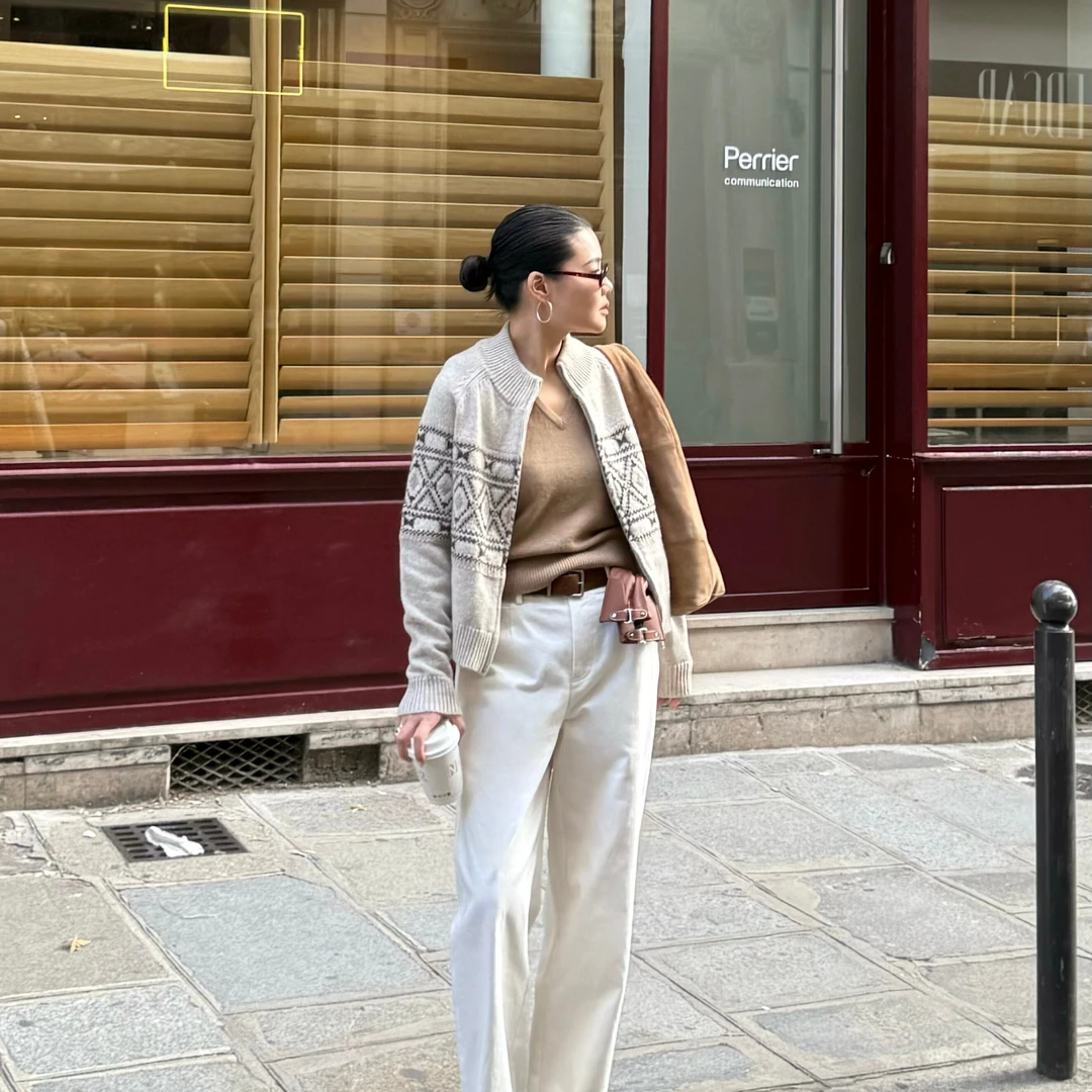 ONIVINTAGE欧尼-尔岛针织开衫保暖毛衣含28.6绵羊毛OM258N9712