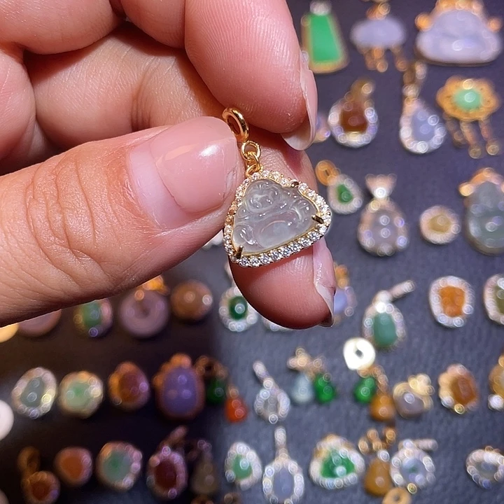 翡翠银S925镶嵌颈饰