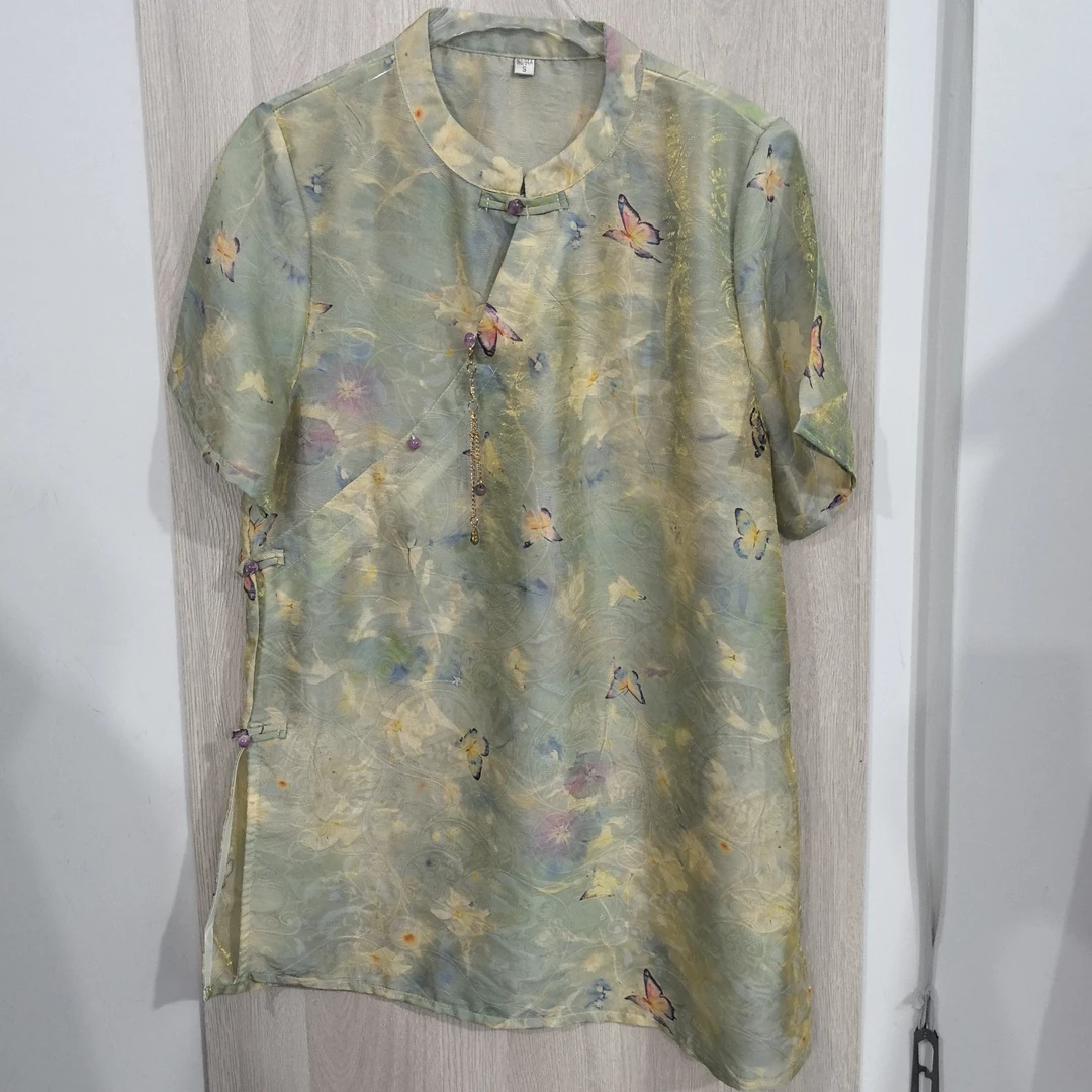 新中式浮光锦桑丝缎马甲裙