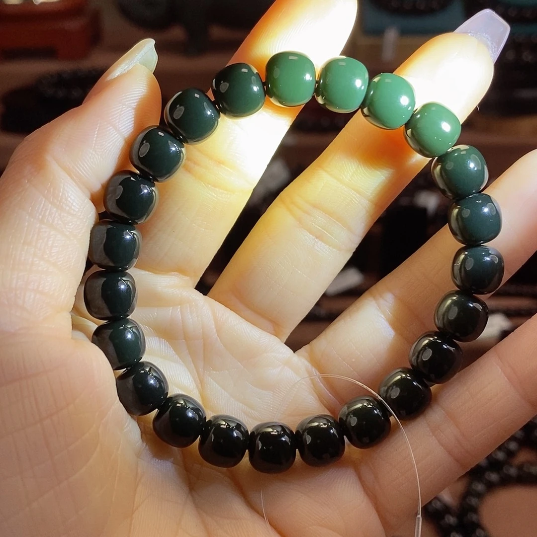 和田玉未镶嵌手链9特细