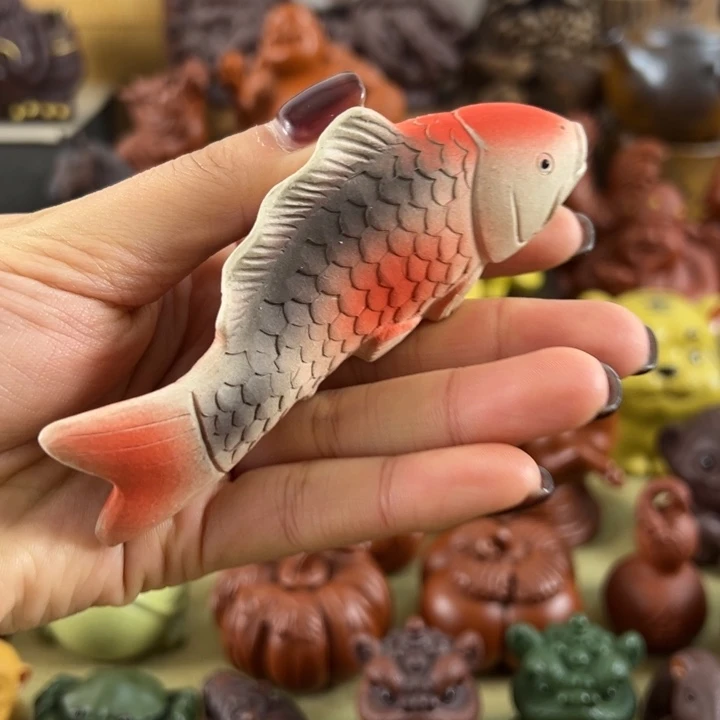茶宠紫砂紫砂锦鲤金鱼