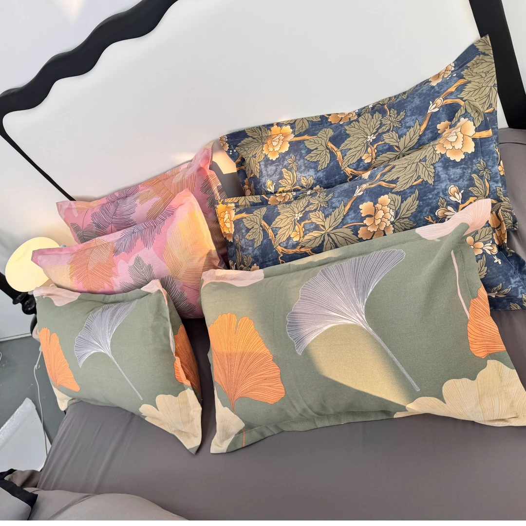 新品老粗布枕套一对装颜色不挑