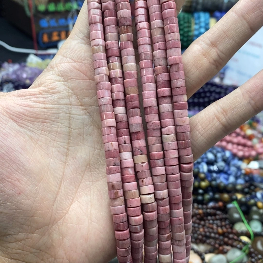 玛瑙/玉髓未镶嵌珠宝半成品一条天然3×6红木纹隔片A55