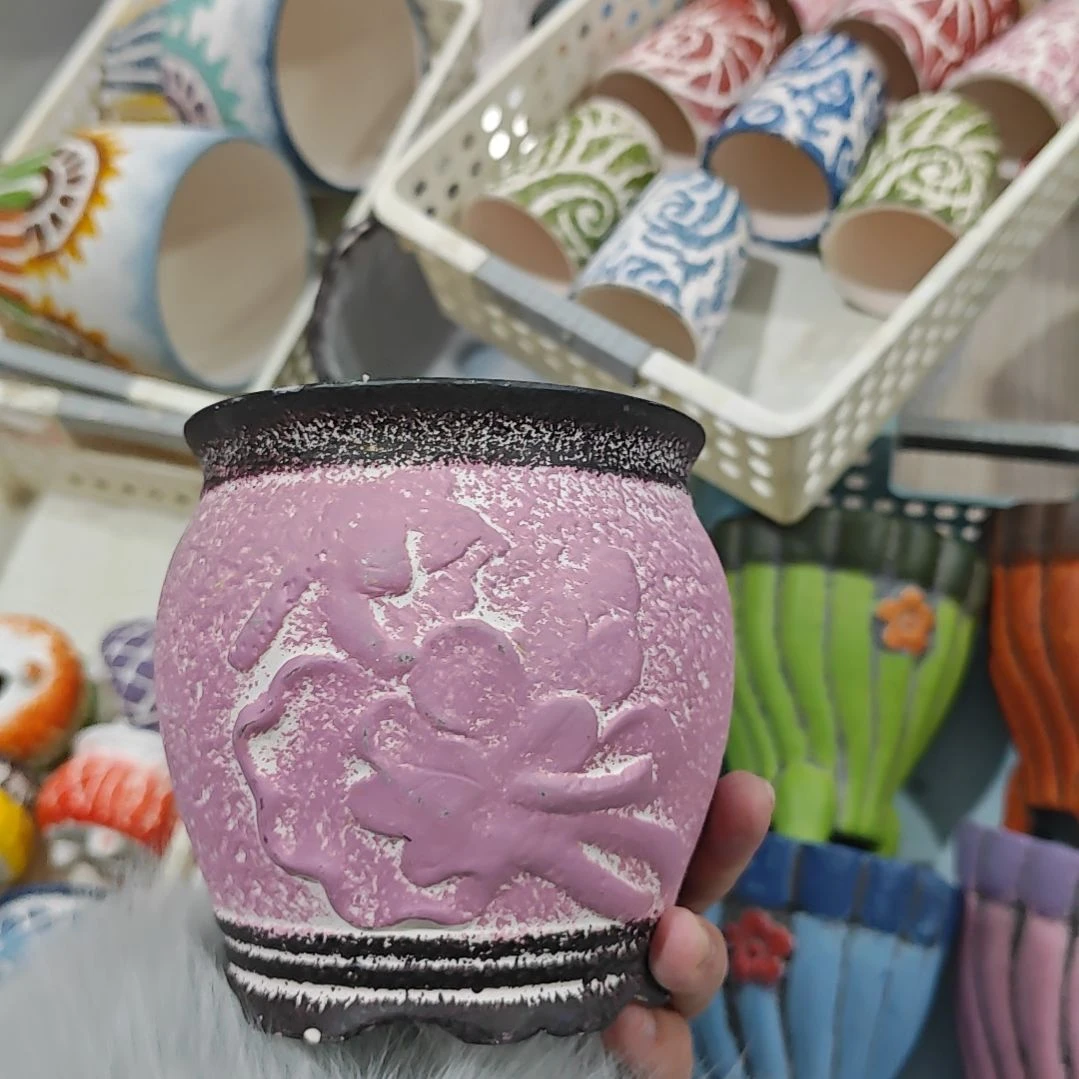 红陶吸水透气的白陶花盆凑满12发货