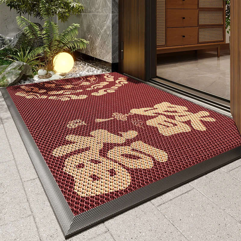 喜庆别墅入户门地垫高端弹力王防滑蹭脚免洗耐脏门口进门地毯脚垫