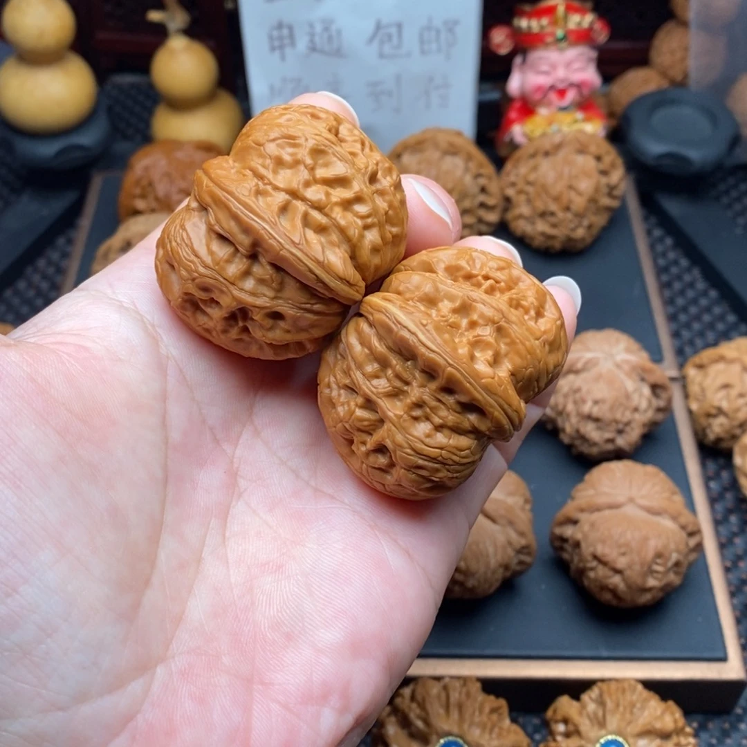文玩核桃把件45尺元宝翘