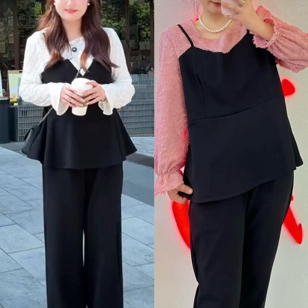 【彤彤家】1601#睫毛收腰加绒上衣+裤子 两件套L/884