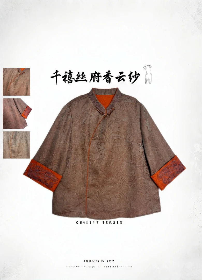 【千禧专属】8050香云纱桑蚕丝休闲时尚气质百搭上衣