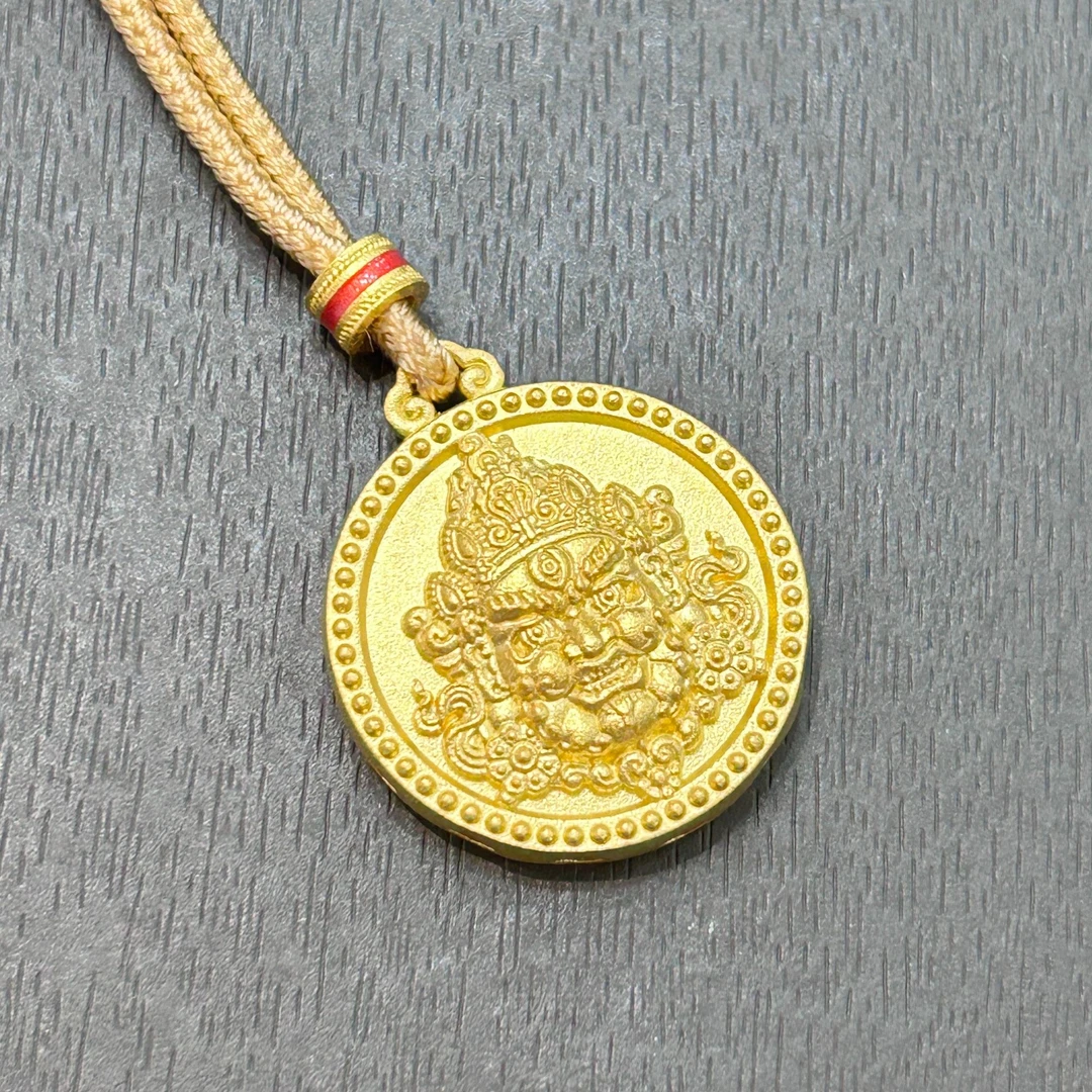 吊坠足银 【销冠专享】足银黄财神珐琅吉言吊坠YDZ1004