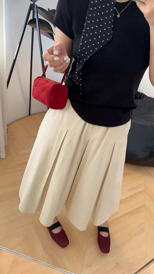 “百褶裙”  春夏显瘦经典百搭百褶裙   半身裙女24-046