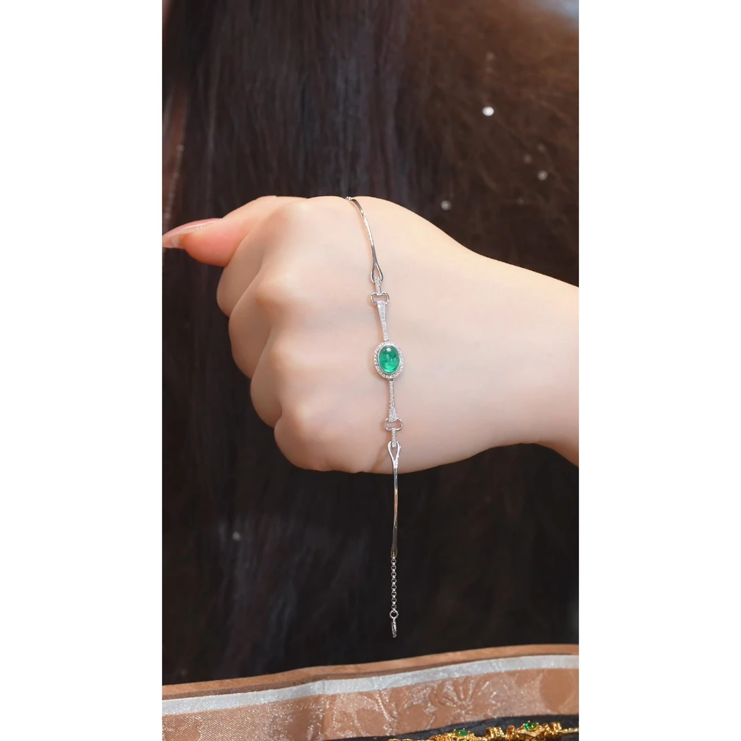 祖母绿手链18K金镶嵌（1.6ct）@@U7192