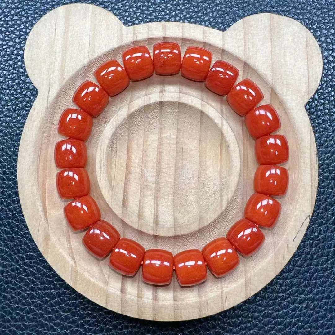 【火焰红老型珠10M】时尚百搭男女同款手串（B513）