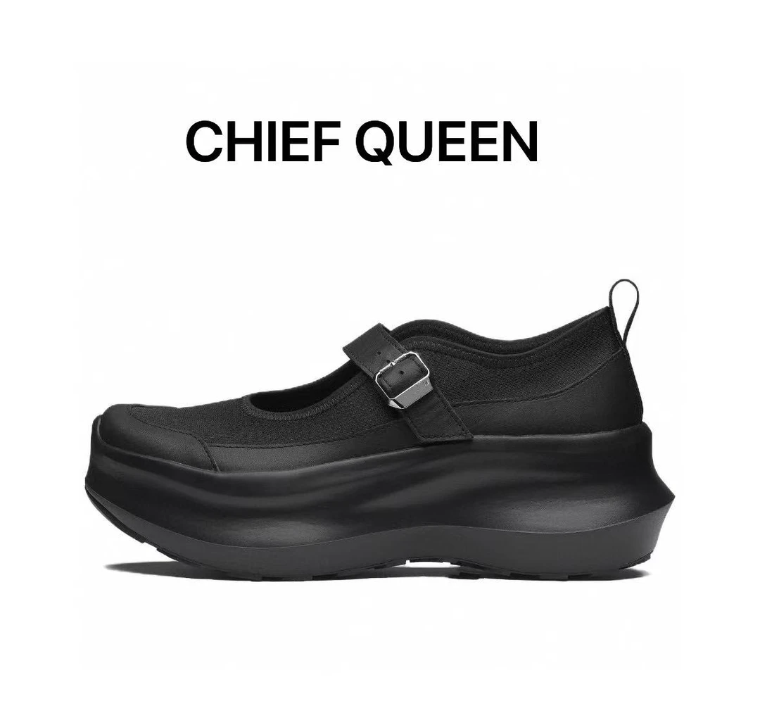 （微瑕介意者慎拍） “厚底玛丽珍运动鞋”小萨联合同款休闲鞋跟高7cm