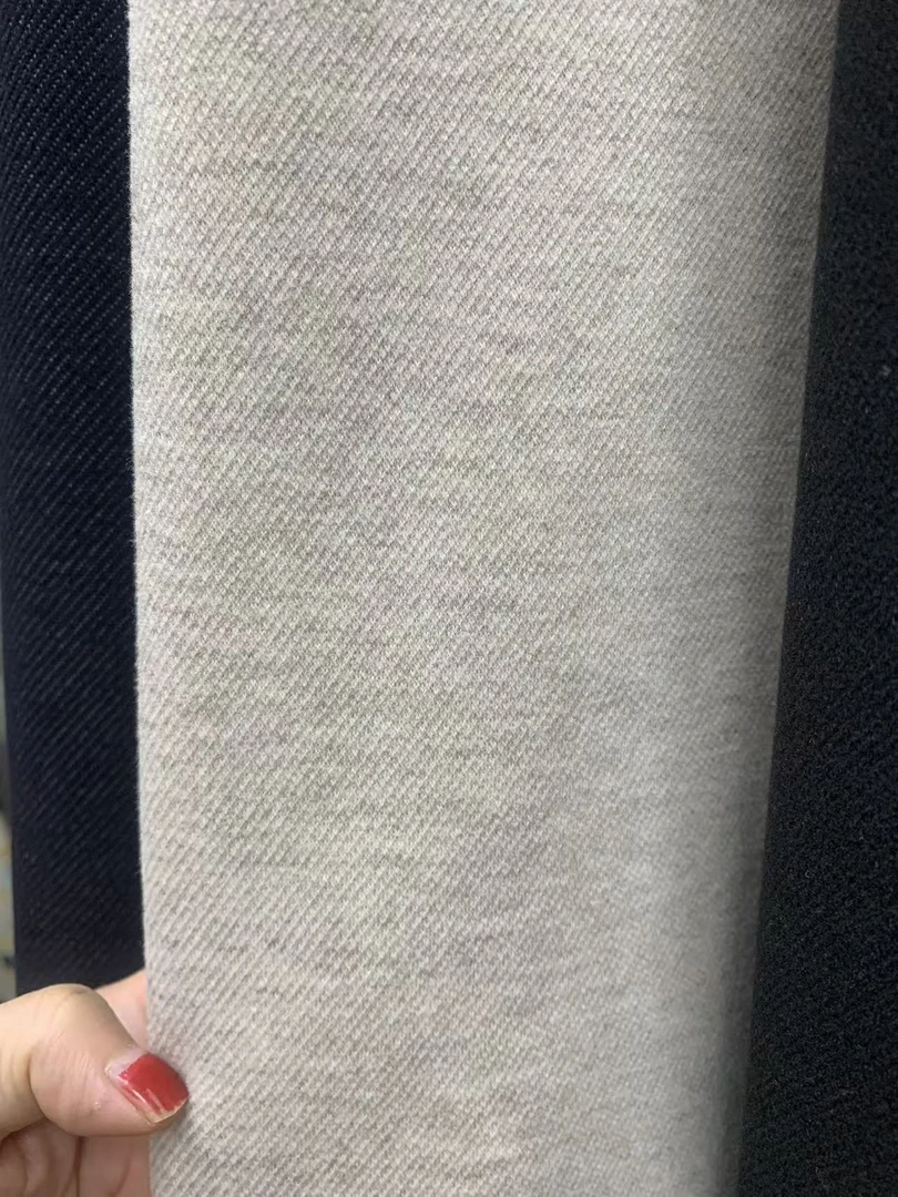 牛仔羊绒 香槟白色色布料