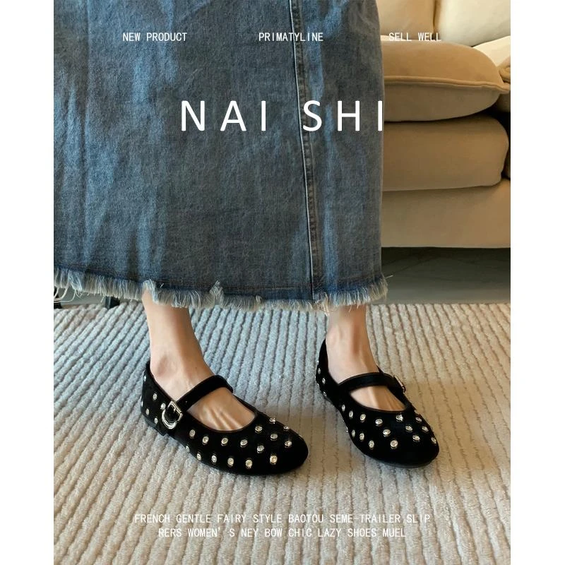 【韩国JTG&Shoes官方正品】法式高级感气质玛丽珍鞋女一字带浅口