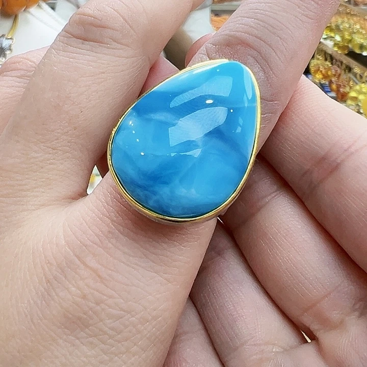 银S925镶嵌针钠钙石（海纹石）颈饰