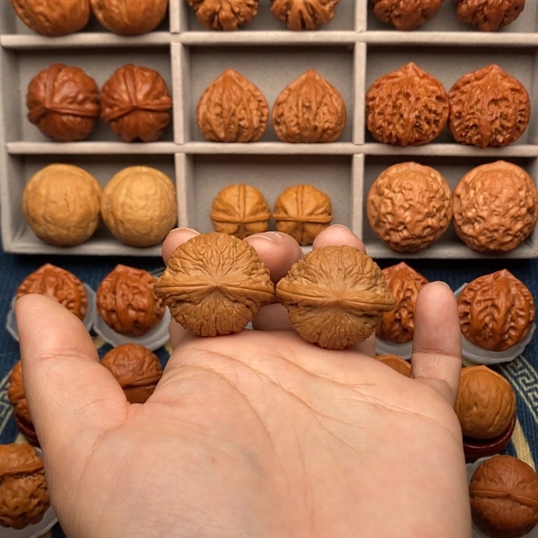 小***杆文玩核桃把件磨盘