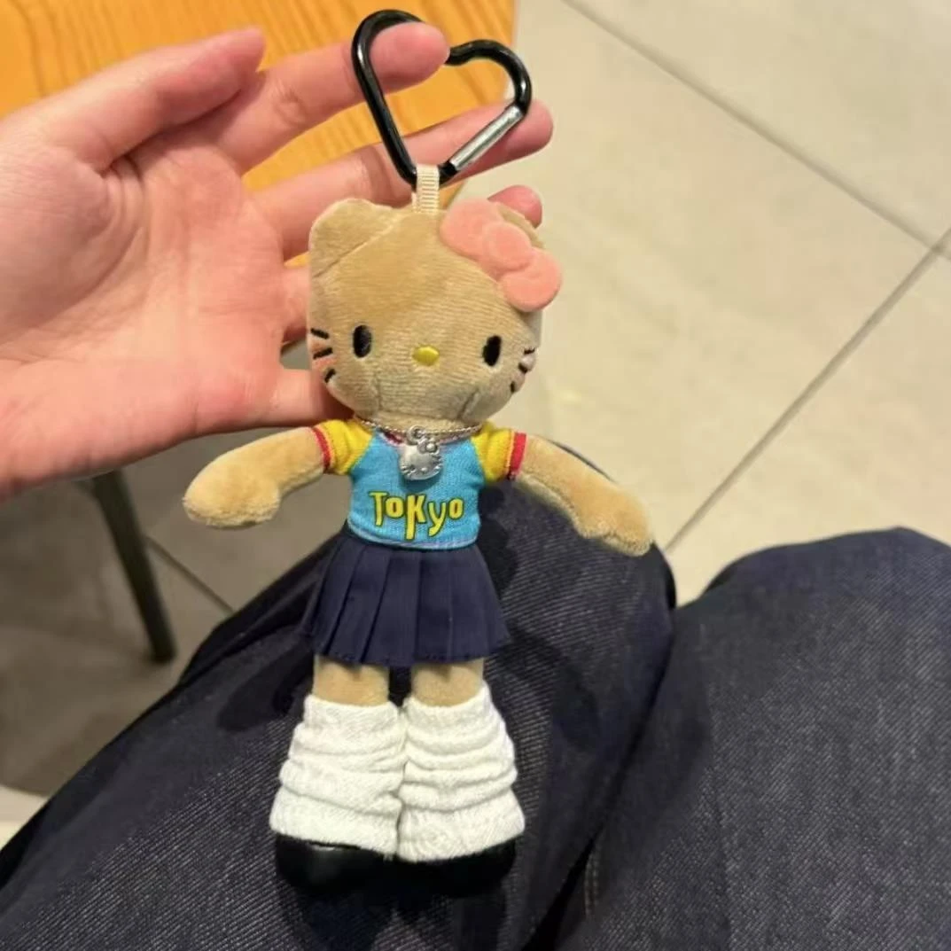 可爱kt包包挂件公仔黑皮毛绒堆堆袜长腿小玩偶书包挂件钥匙扣