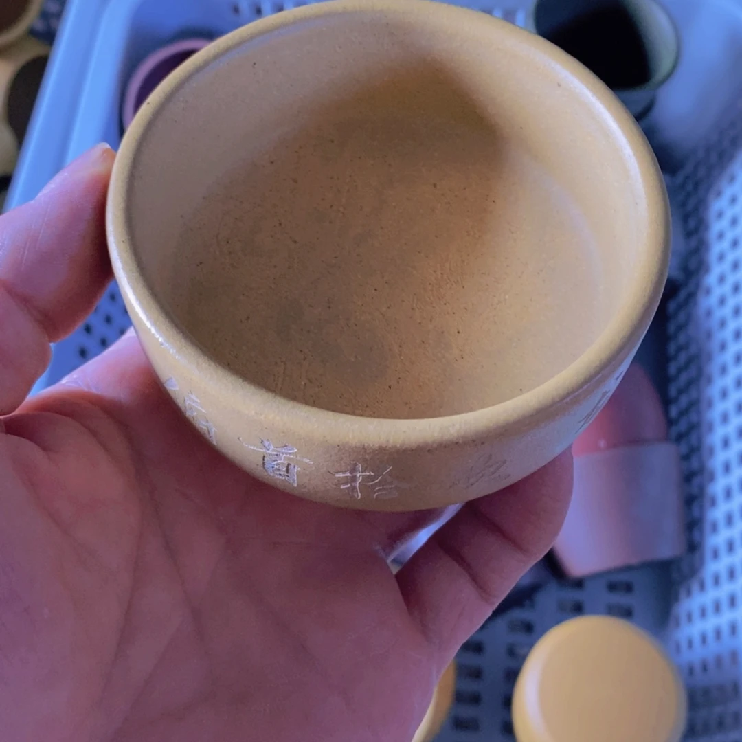 茶杯绿泥紫砂紫砂