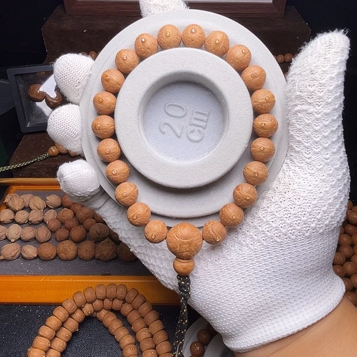 手串凤眼菩提11.5mm实心粉红皮