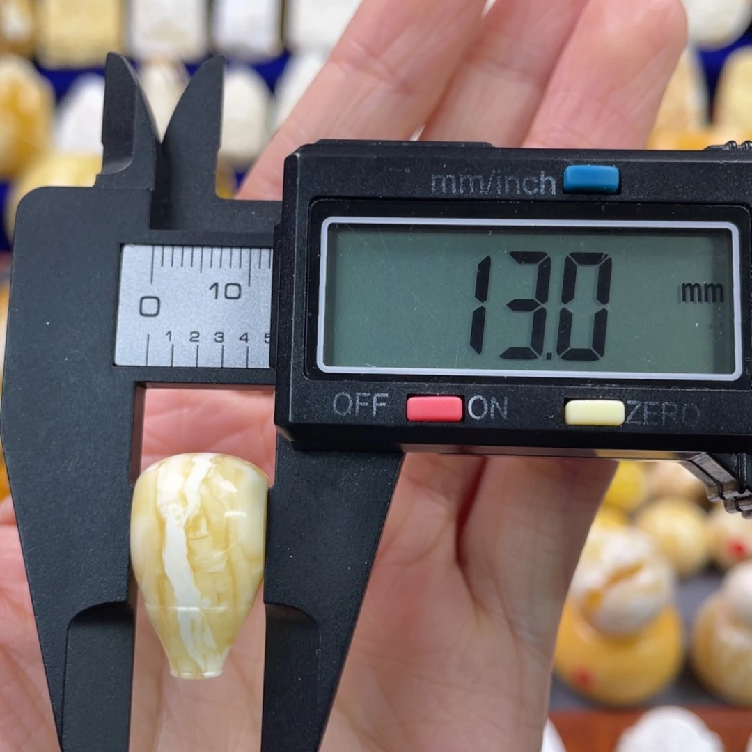 蜜蜡裸石未镶嵌琥珀蜜蜡三通配饰