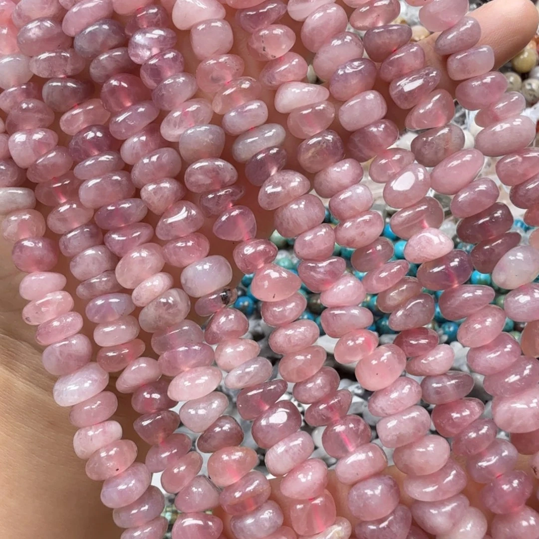 水晶珠宝半成品未镶嵌卡10紫马粉糖豆一条