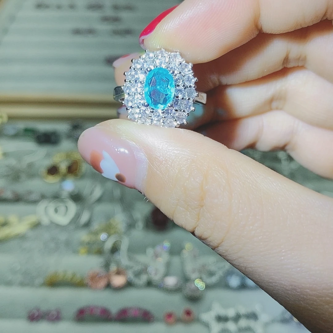 【闪购商品】托帕石耳饰银S925镶嵌