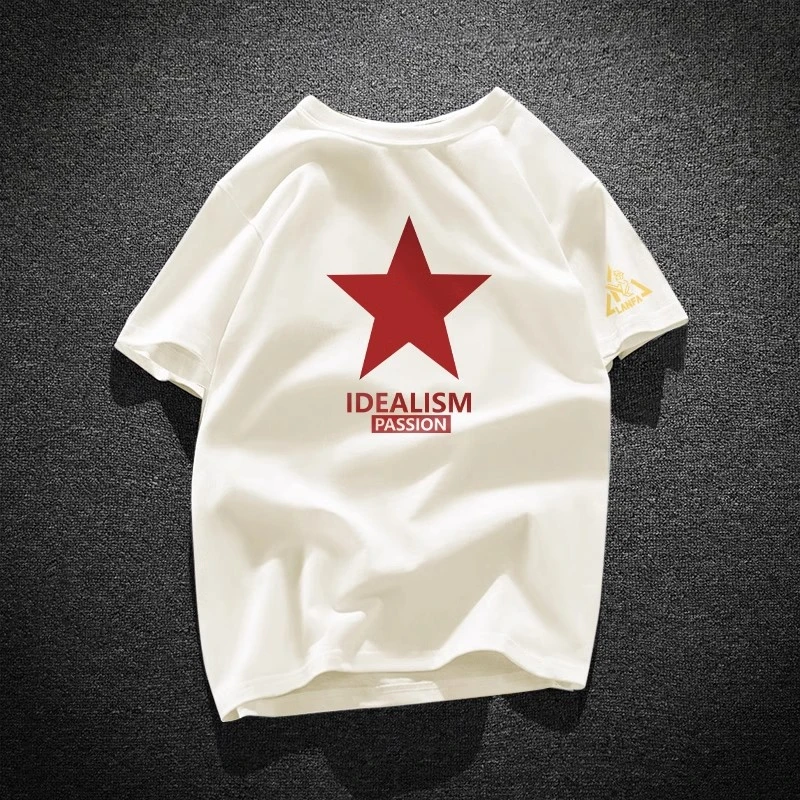 VALVOELITE高级感爆款男士短袖t恤夏季大码宽松新款圆领休闲潮牌