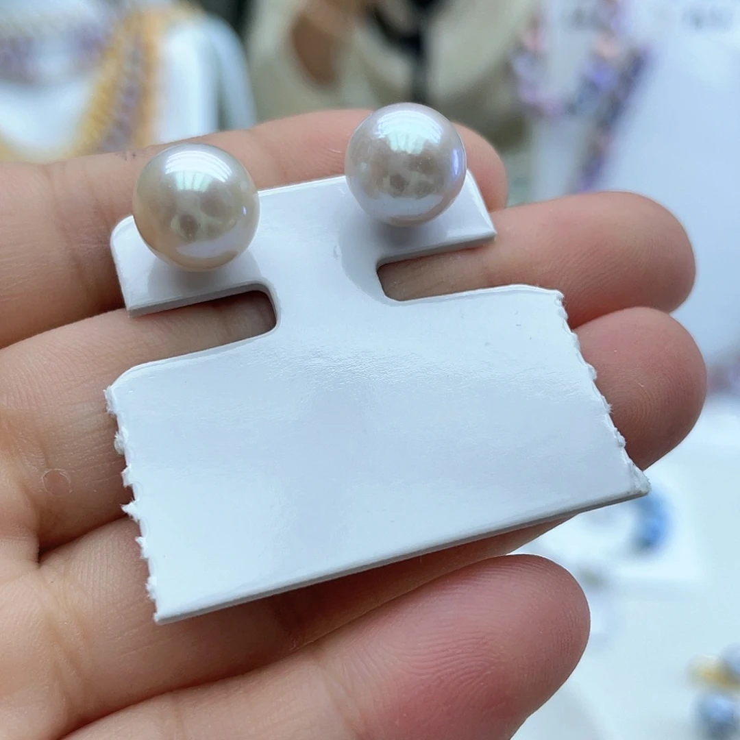 银S925镶嵌淡水珍珠耳饰