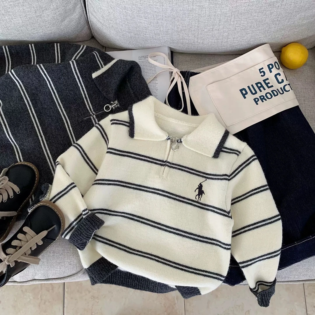 男童毛衣2025秋冬新款中大童韩版加厚针织衫洋气百搭保暖套头毛衣