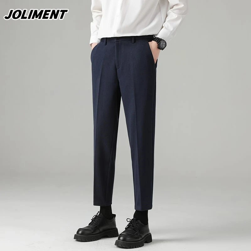 JOLIMENT九分西裤男士春秋商务直筒休闲裤高级感垂感修身西装裤子
