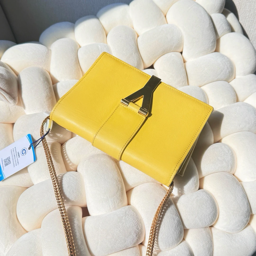 95新 YSL/圣罗兰 95新黄色单肩斜挎包/4534486
