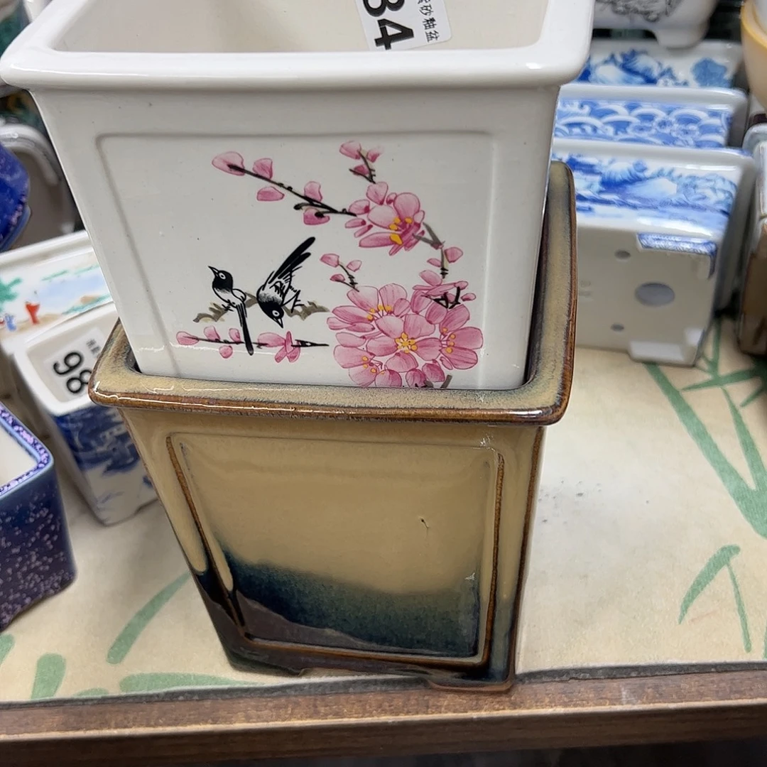 ****坑花盆紫砂984号瑕疵2个15/15cm介意勿拍
