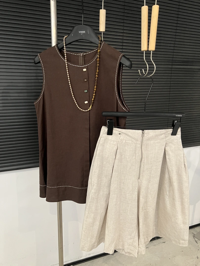 复古慵懒老钱风高级感马甲单件上衣夏季薄款